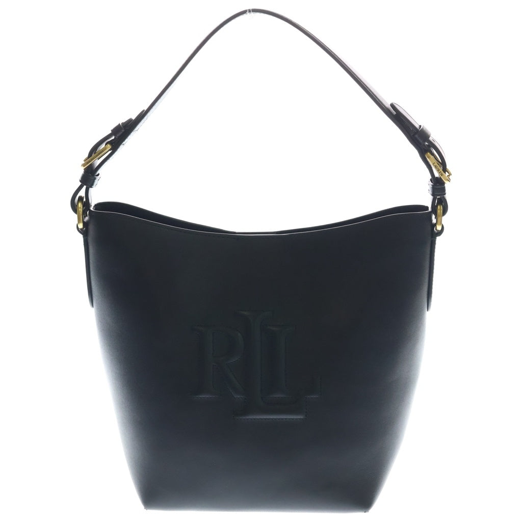 LAUREN RALPH LAUREN(ローレンラルフローレン) Leather Medium Witley Bucket Bag ミディアム ウィットリーバケットバック ショルダーバッグ レザー ブラック 431950855006 レディース