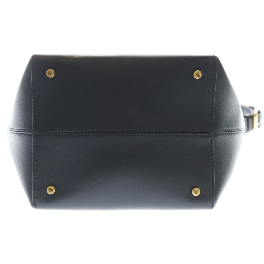 LAUREN RALPH LAUREN(ローレンラルフローレン) Leather Medium Witley Bucket Bag ミディアム ウィットリーバケットバック ショルダーバッグ レザー ブラック 431950855006 レディース