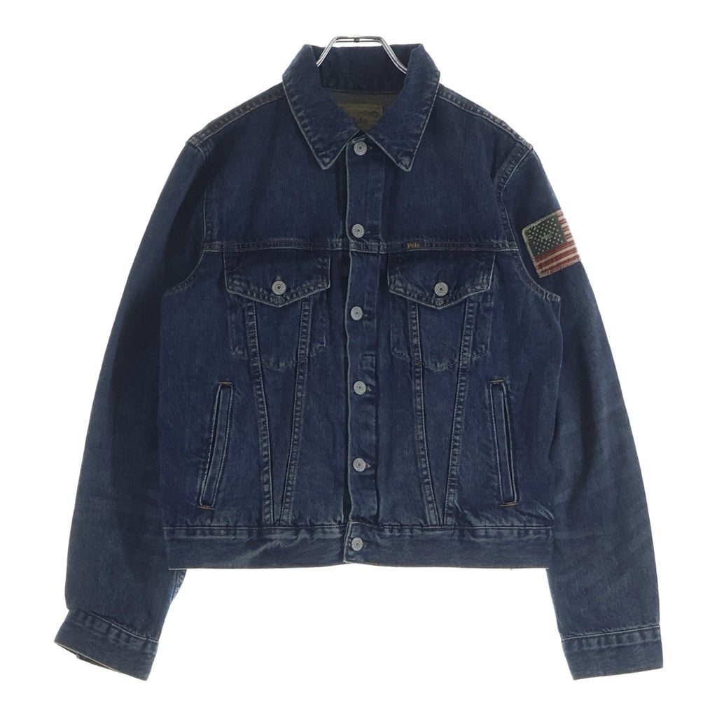POLO RALPH LAUREN(ポロラルフローレン) デニム トラッカージャケット フラッグ インディゴ ボーイズ 323701282001