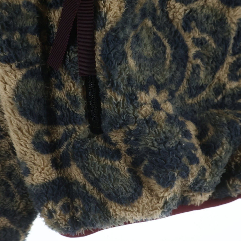 KAPITAL(キャピタル) Damask Pattern Fleece Zip Blouson ダマスク総柄 ジップアップ フリース ジャケット ベージュ EK-950