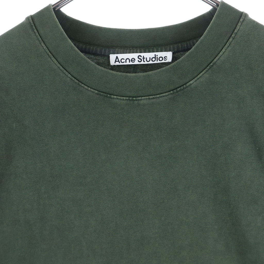Acne Studios(アクネ ストゥディオズ) Extorr Cotton-Jersey T-Shirt エクストラコットンジャージー半袖Tシャツ ガーメントダイ加工 グリーン FN-MN-TSHI000458