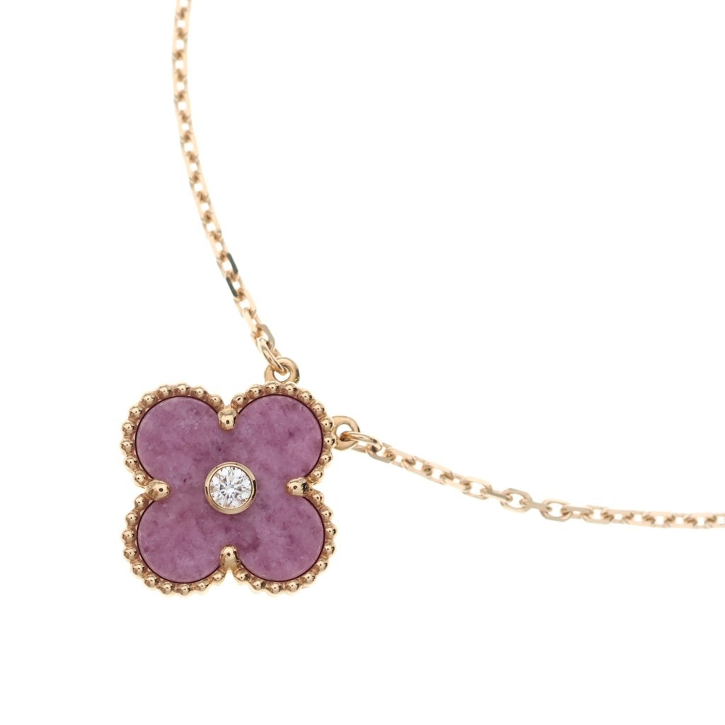 Van Cleef & Arpels(ヴァンクリーフアンドアーペル) ヴィンテージアルハンブラ セーブル ダイヤモンド ネックレス 2021ホリデー ピンクゴールド Au750PG VCARP7TD00 レディース