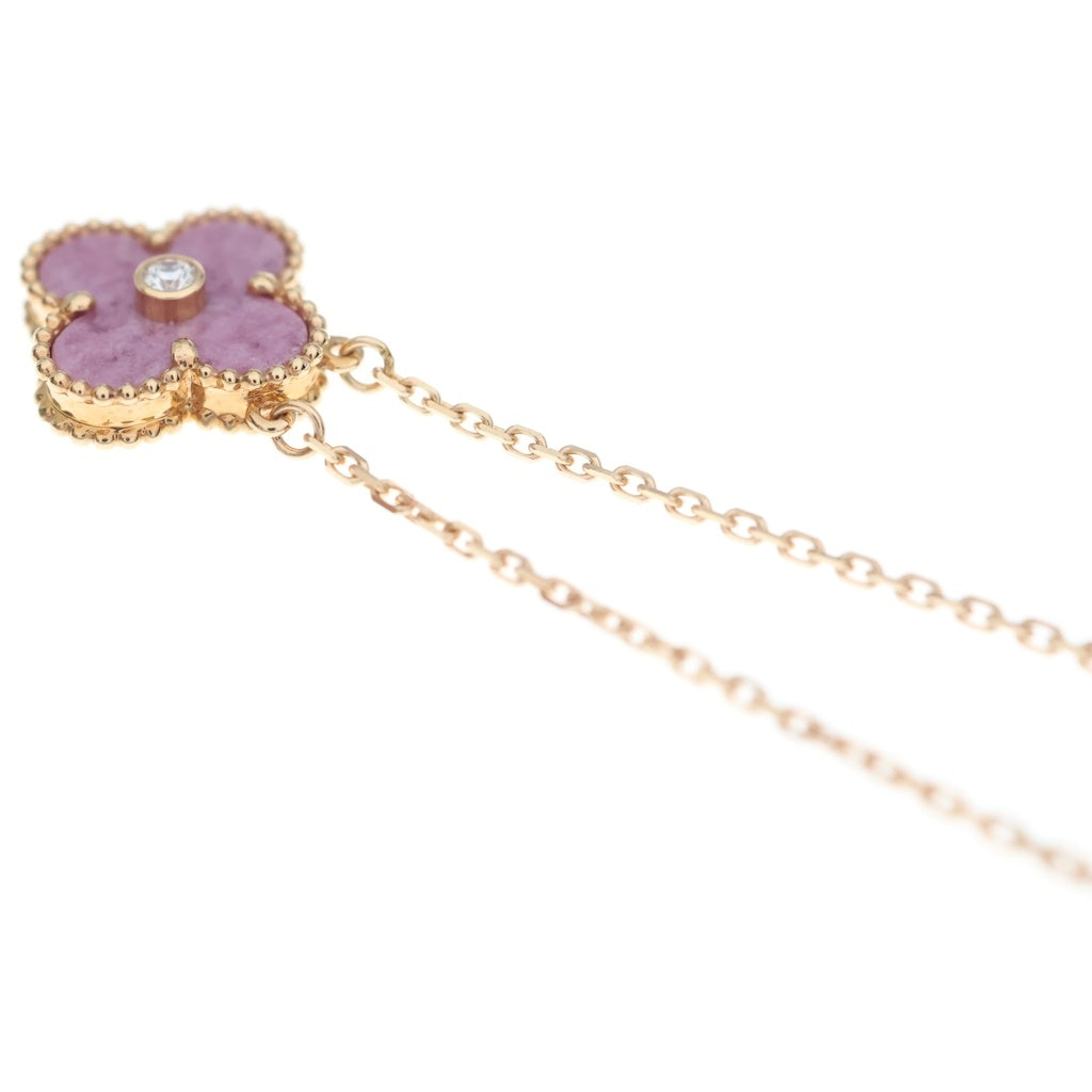 Van Cleef & Arpels(ヴァンクリーフアンドアーペル) ヴィンテージアルハンブラ セーブル ダイヤモンド ネックレス 2021ホリデー ピンクゴールド Au750PG VCARP7TD00 レディース