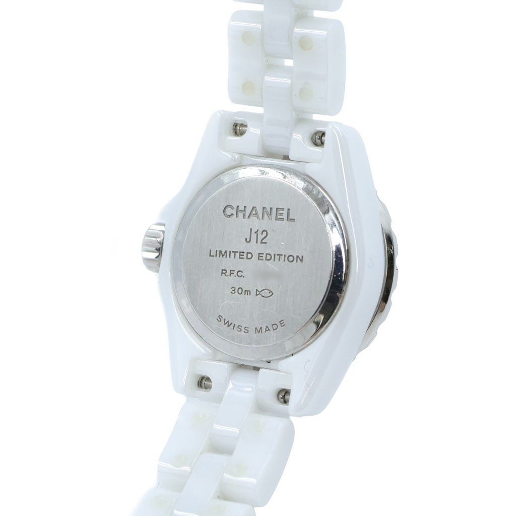 CHANEL(シャネル) J12 XS ピンクシェル×ピンクサファイア文字盤 CE/QZ ホワイトセラミック クォーツ 電池式 腕時計 H5512 レディース