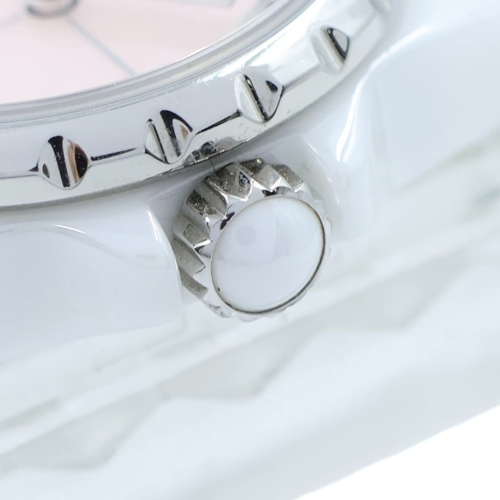 CHANEL(シャネル) J12 XS ピンクシェル×ピンクサファイア文字盤 CE/QZ ホワイトセラミック クォーツ 電池式 腕時計 H5512 レディース