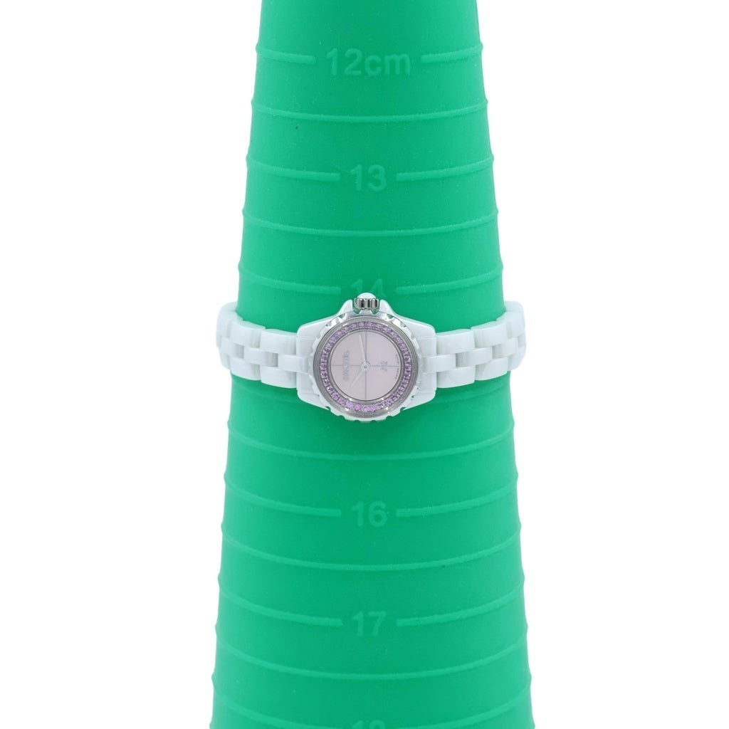 CHANEL(シャネル) J12 XS ピンクシェル×ピンクサファイア文字盤 CE/QZ ホワイトセラミック クォーツ 電池式 腕時計 H5512 レディース