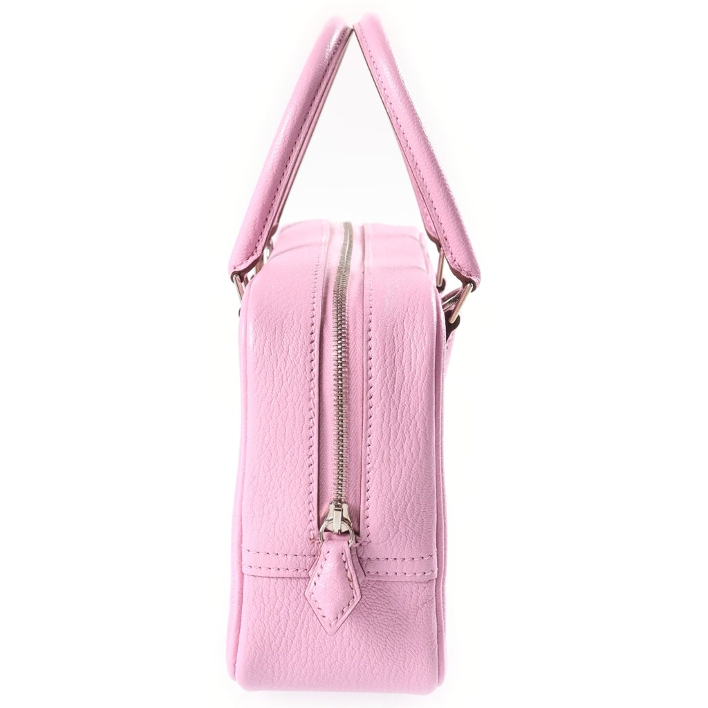 HERMES(エルメス) ミニプリュム MINI ハンドバッグ ショルダーバッグ モーヴシルベストル シェーブル レザー シルバー金具 D刻印 レディース