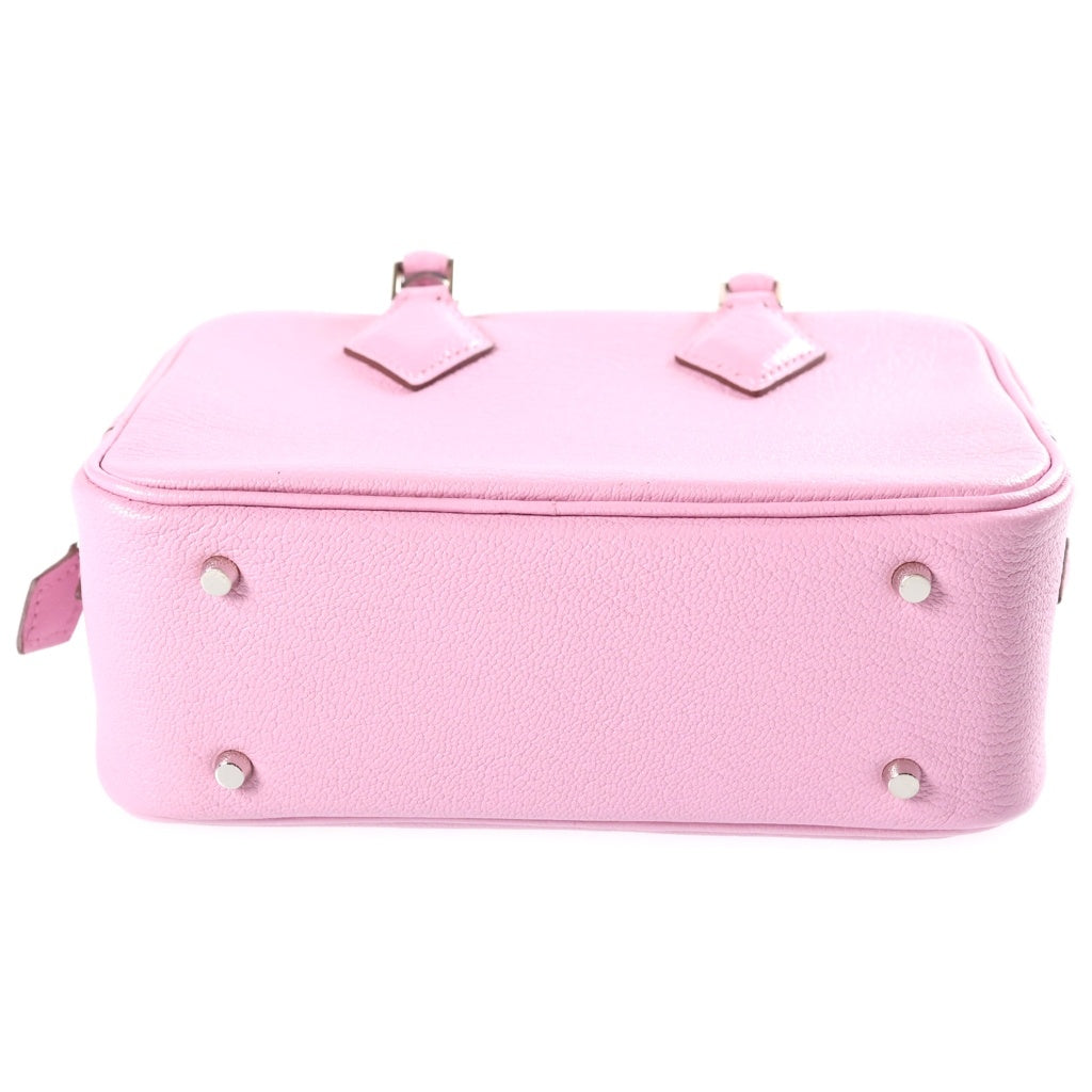 HERMES(エルメス) ミニプリュム MINI ハンドバッグ ショルダーバッグ モーヴシルベストル シェーブル レザー シルバー金具 D刻印 レディース