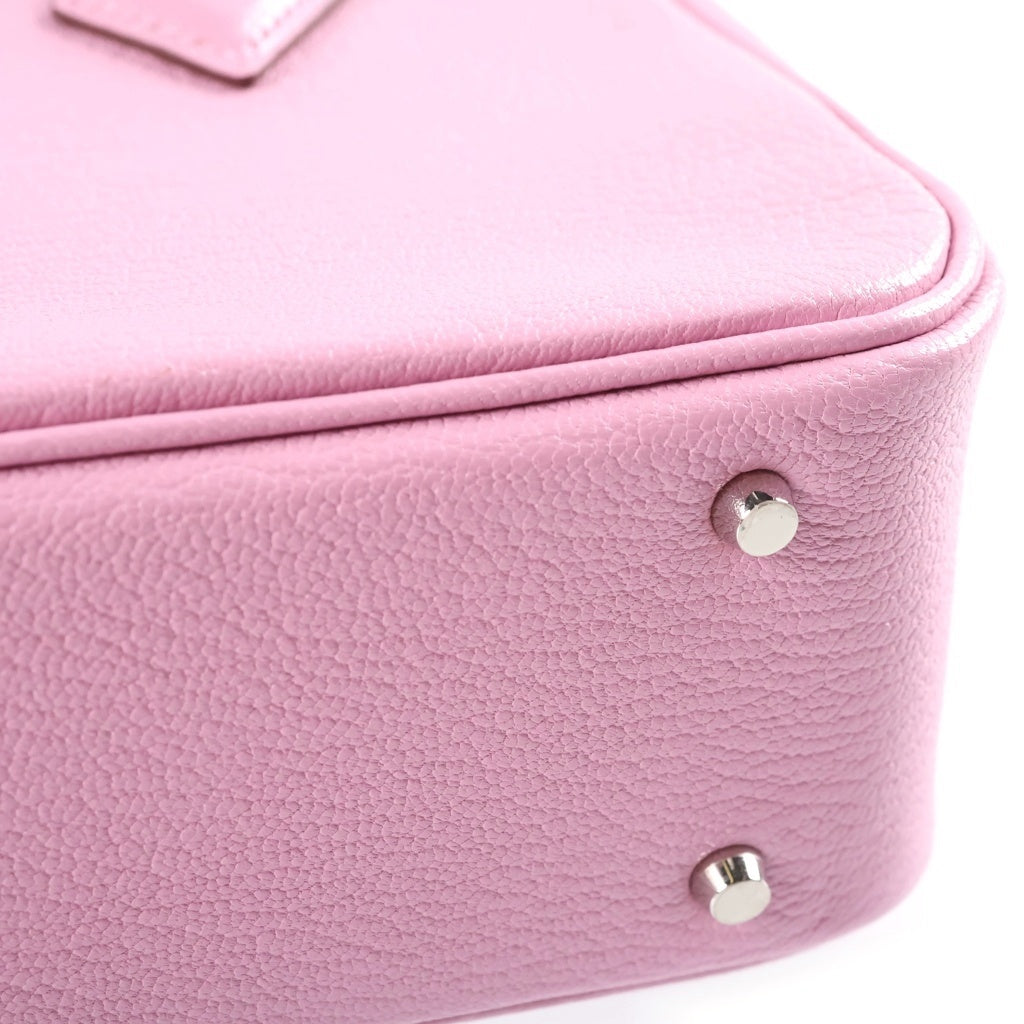 HERMES(エルメス) ミニプリュム MINI ハンドバッグ ショルダーバッグ モーヴシルベストル シェーブル レザー シルバー金具 D刻印 レディース