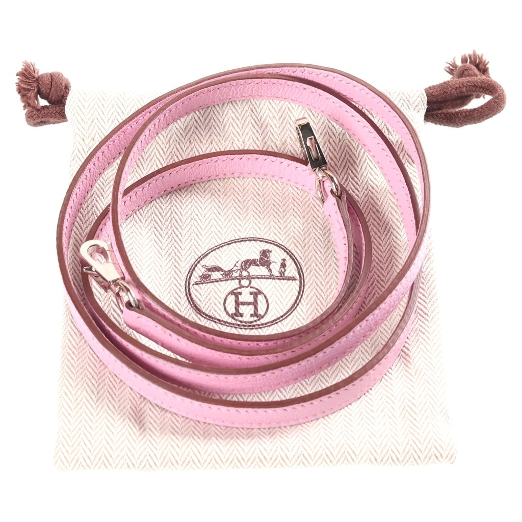 HERMES(エルメス) ミニプリュム MINI ハンドバッグ ショルダーバッグ モーヴシルベストル シェーブル レザー シルバー金具 D刻印 レディース