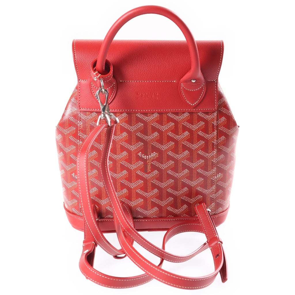 GOYARD(ゴヤール) アルパンミニ バックパック リュック レッド PVC×レザー レディース