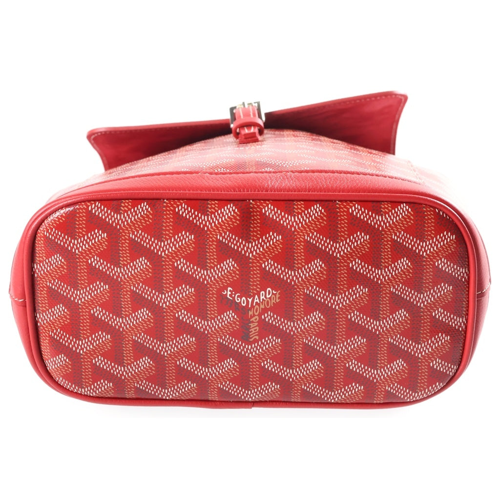GOYARD(ゴヤール) アルパンミニ バックパック リュック レッド PVC×レザー レディース