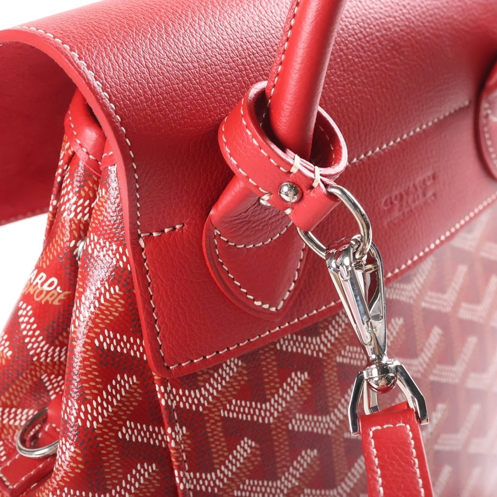 GOYARD(ゴヤール) アルパンミニ バックパック リュック レッド PVC×レザー レディース