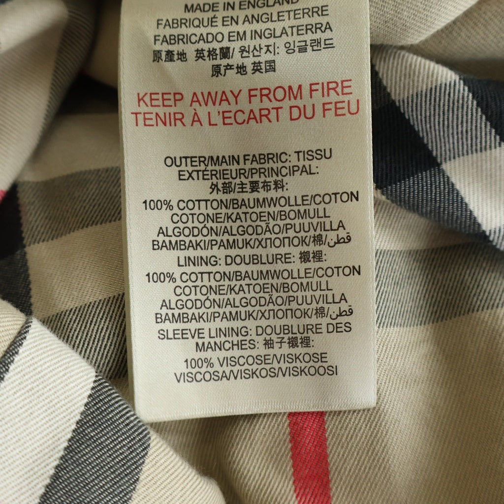 BURBERRY(バーバリー) トレンチコート キッズ 子供服 ベルトデザイン ブラック