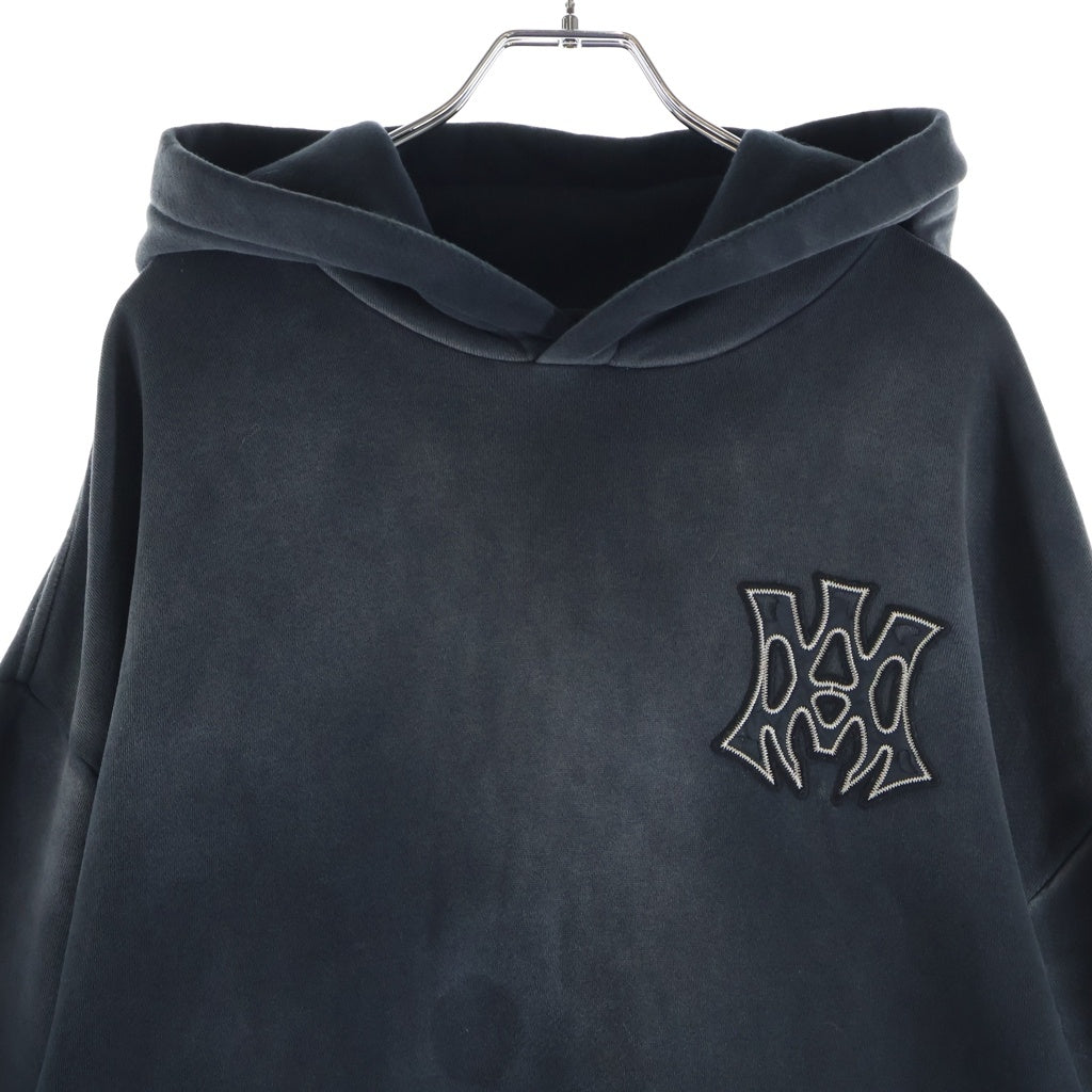 AMIRI(アミリ) 両面ロゴデザイン フーデッド プルアップ スウェット パーカー グレー AMJYHD1082