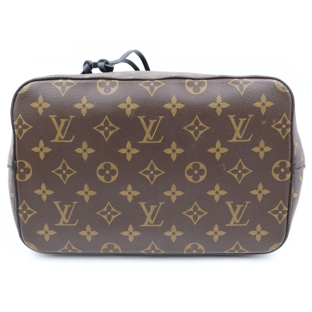 LOUIS VUITTON(ルイヴィトン) モノグラム ネオノエ ショルダーバッグ ブラウン×ブラック レザー×PVC M44020 ゴールド金具 レディース