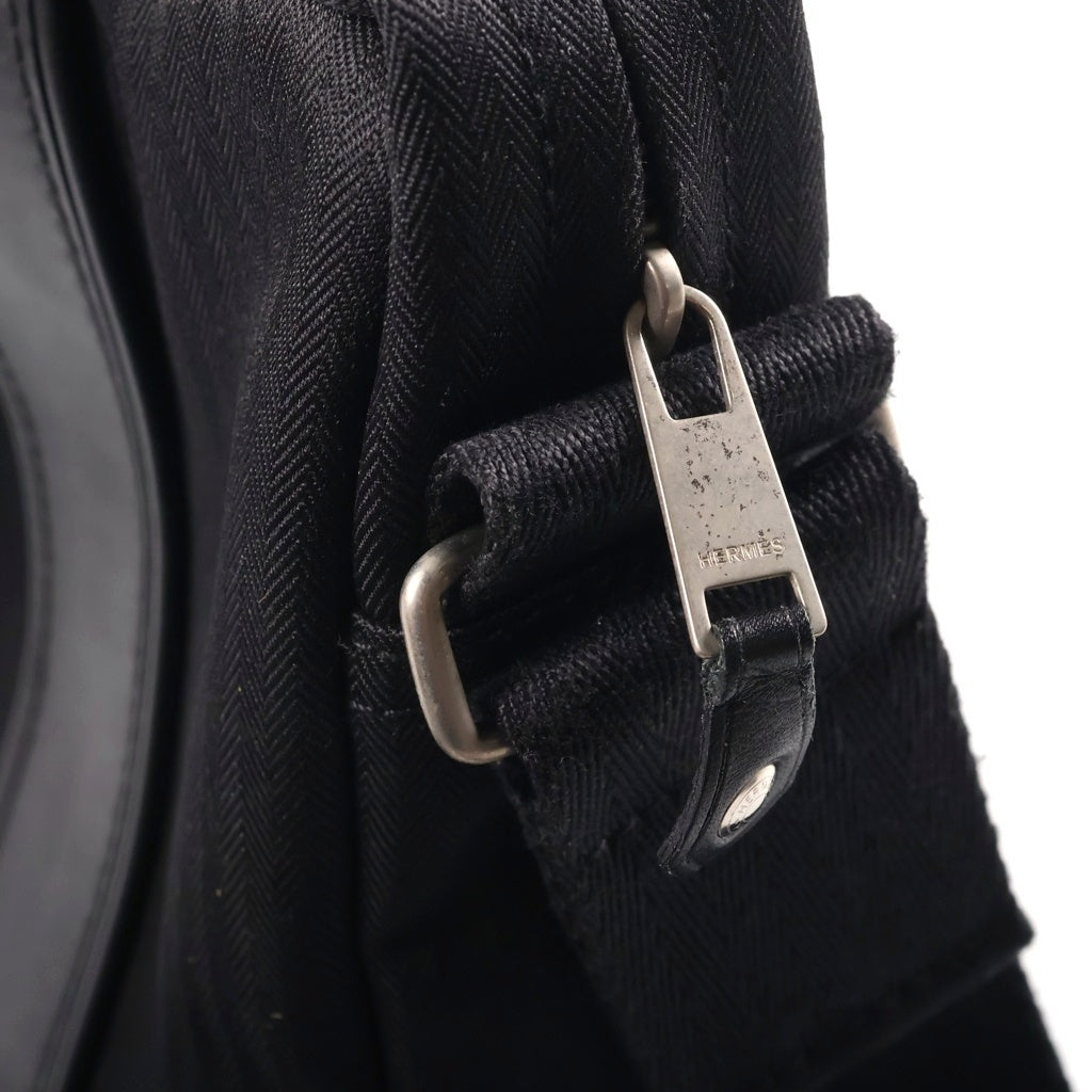 HERMES(エルメス) アカプルコ バンドリエールPM ショルダーバッグ ミニバッグ ブラック レザー シルバー金具 レディース