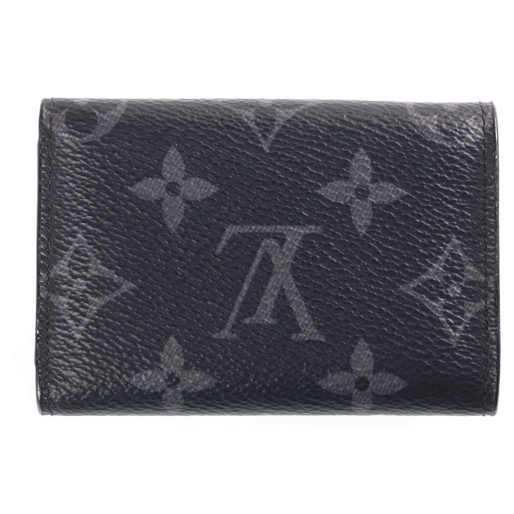 LOUIS VUITTON(ルイヴィトン) モノグラムエクリプス ディスカバリー コンパクトウォレット ミニ財布 三つ折り財布 コインケース ブラック PVC M67630 シルバー金具 レディース