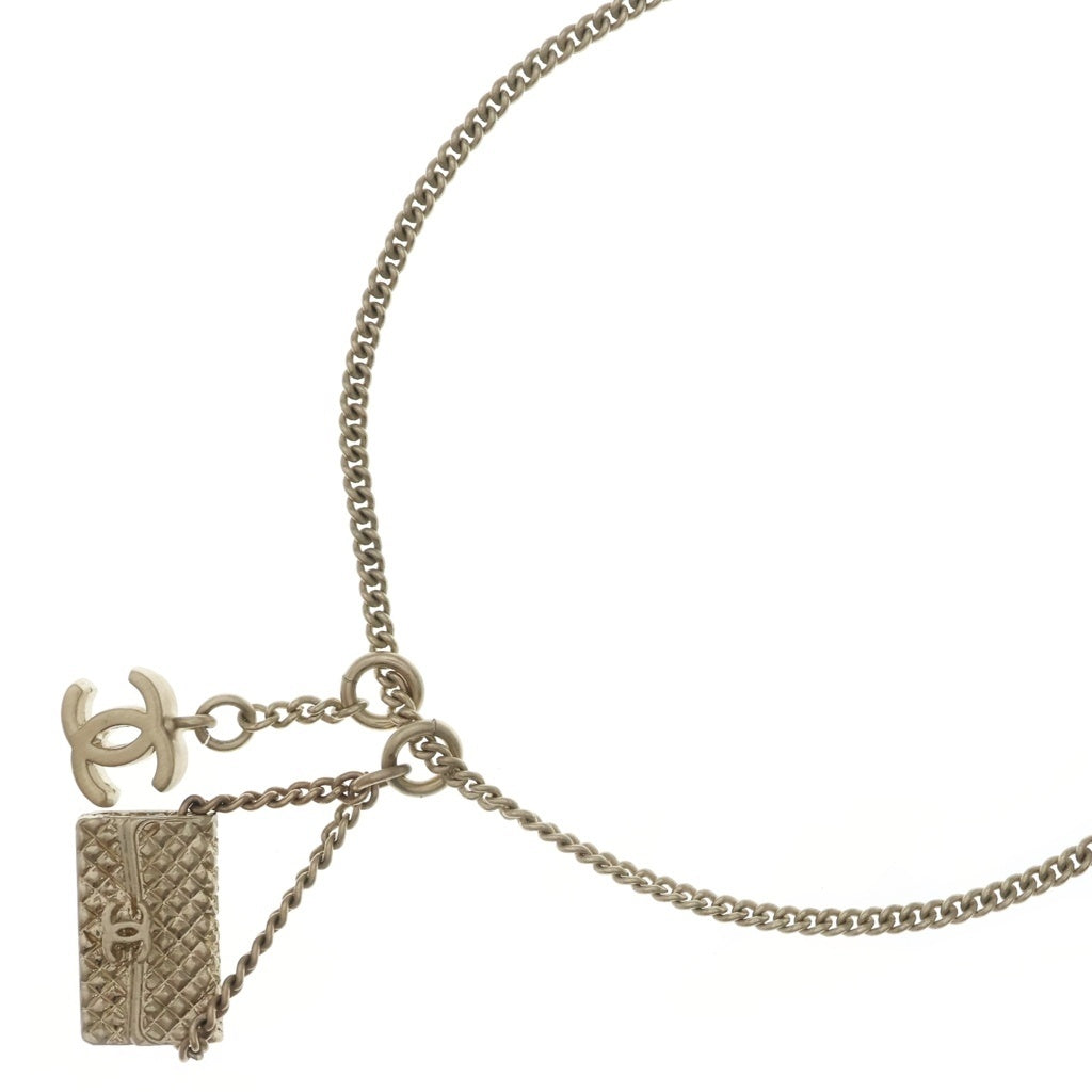 CHANEL(シャネル) マトラッセ バッグチャーム ネックレス ペンダント チェーン ゴールド GP レディース