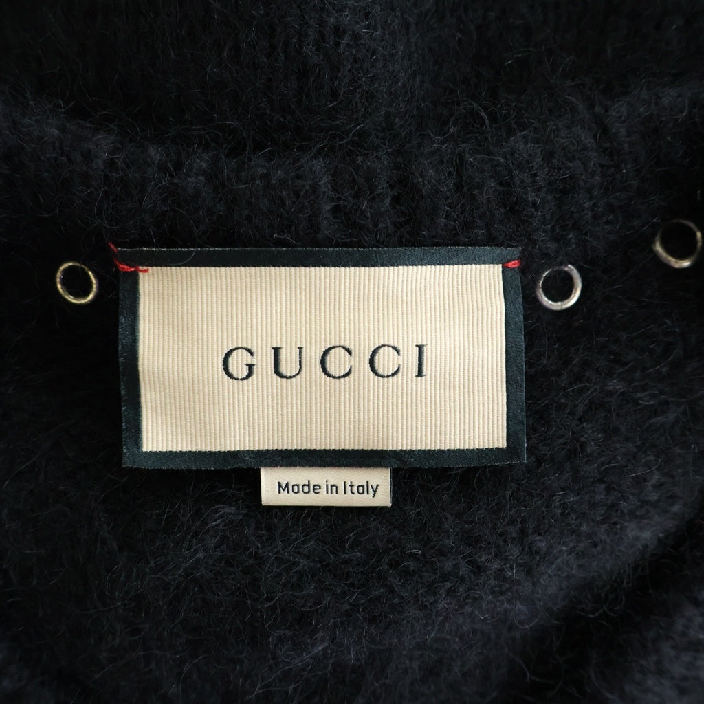 GUCCI(グッチ) スタッズモヘアセーター ブラック 721152 レディース