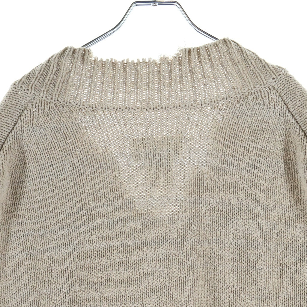 Maison Margiela(メゾンマルジェラ) ケーブルニットセーター ノースリーブ コットン ベージュ S50TH0056 レディース