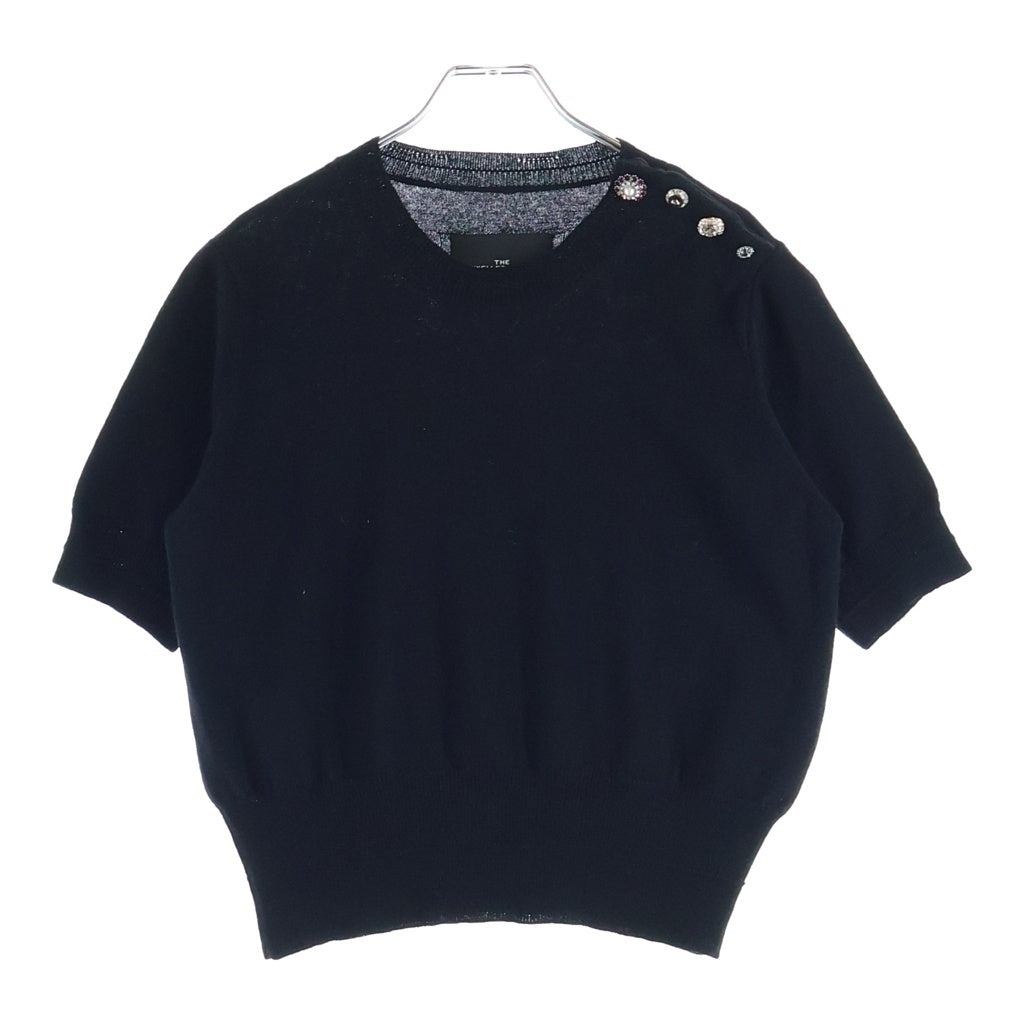 MARC JACOBS(マークジェイコブス) 半袖ニット ラインストーン ウール ブラック N6000027 レディース