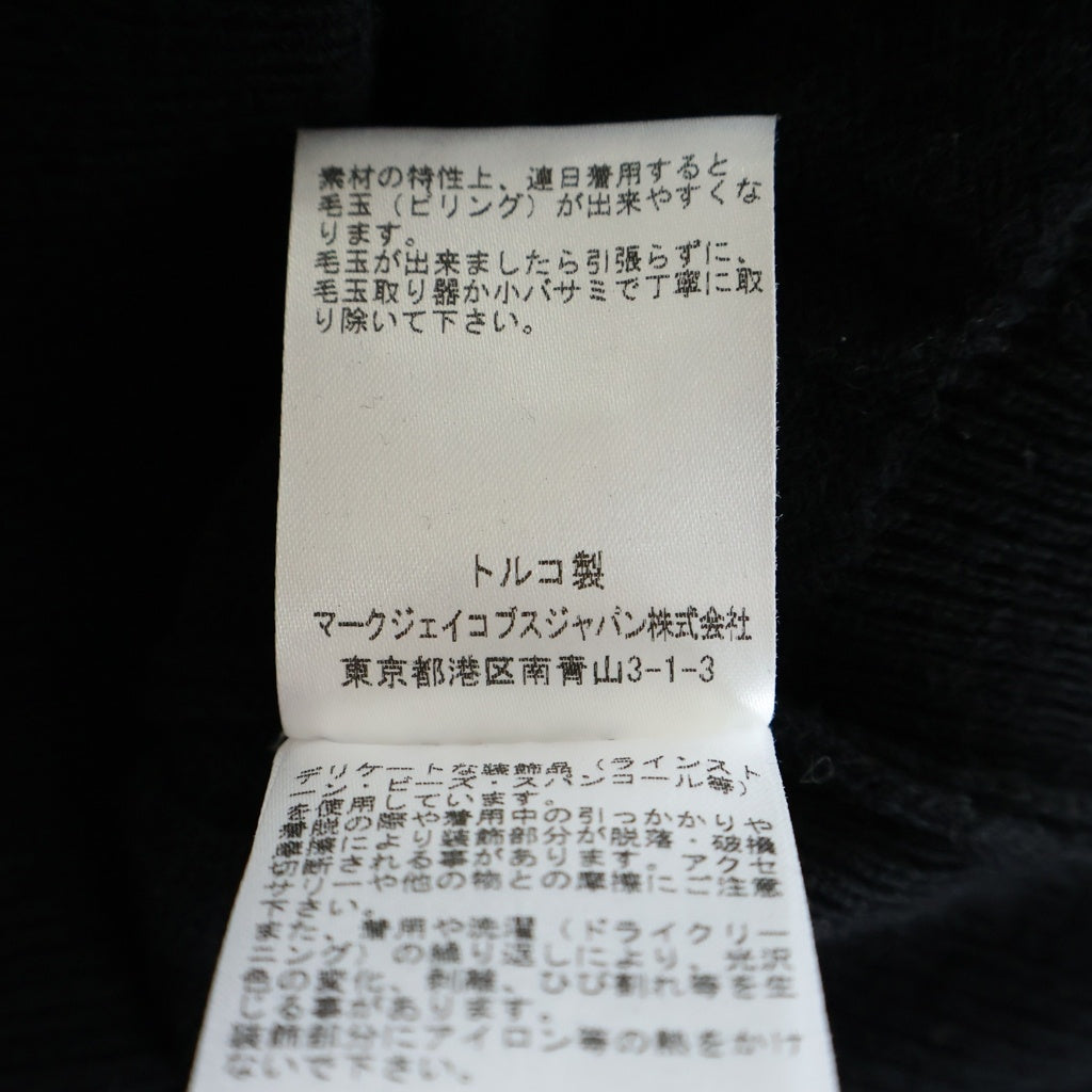 MARC JACOBS(マークジェイコブス) 半袖ニット ラインストーン ウール ブラック N6000027 レディース
