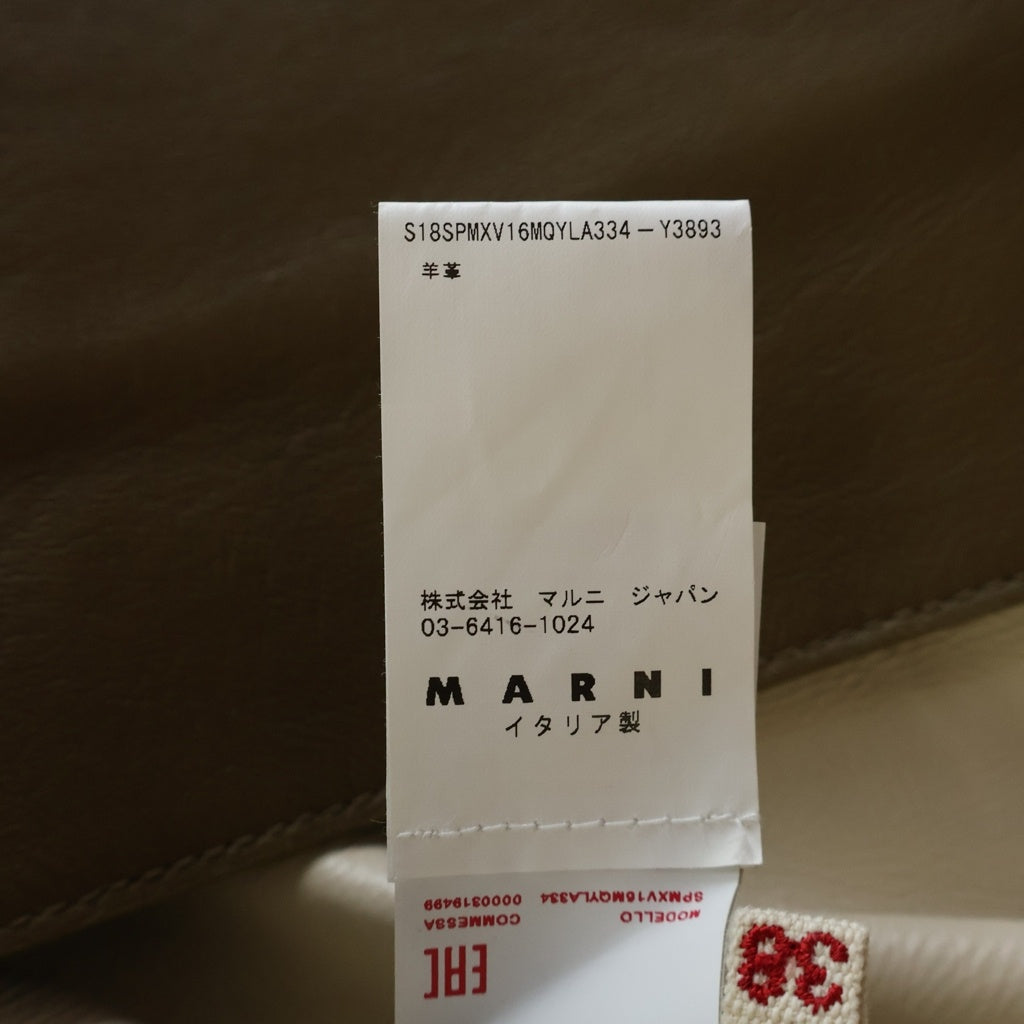 MARNI(マルニ) バイカラー レザージャケット コート 半袖 S18SPMXV16MQYLA334-Y3893 レディース