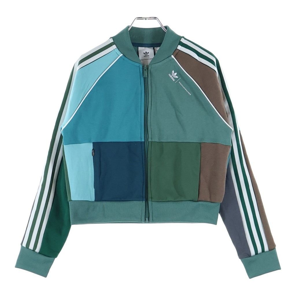adidas(アディダス) カラーブロック ジャケット グリーン コットン II0760 レディース