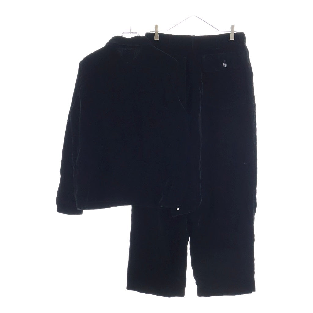 MADISONBLUE(マディソンブルー) ベロアセットアップ ジャケット×パンツ フェイクパール ブラック MB254-5020 レディース
