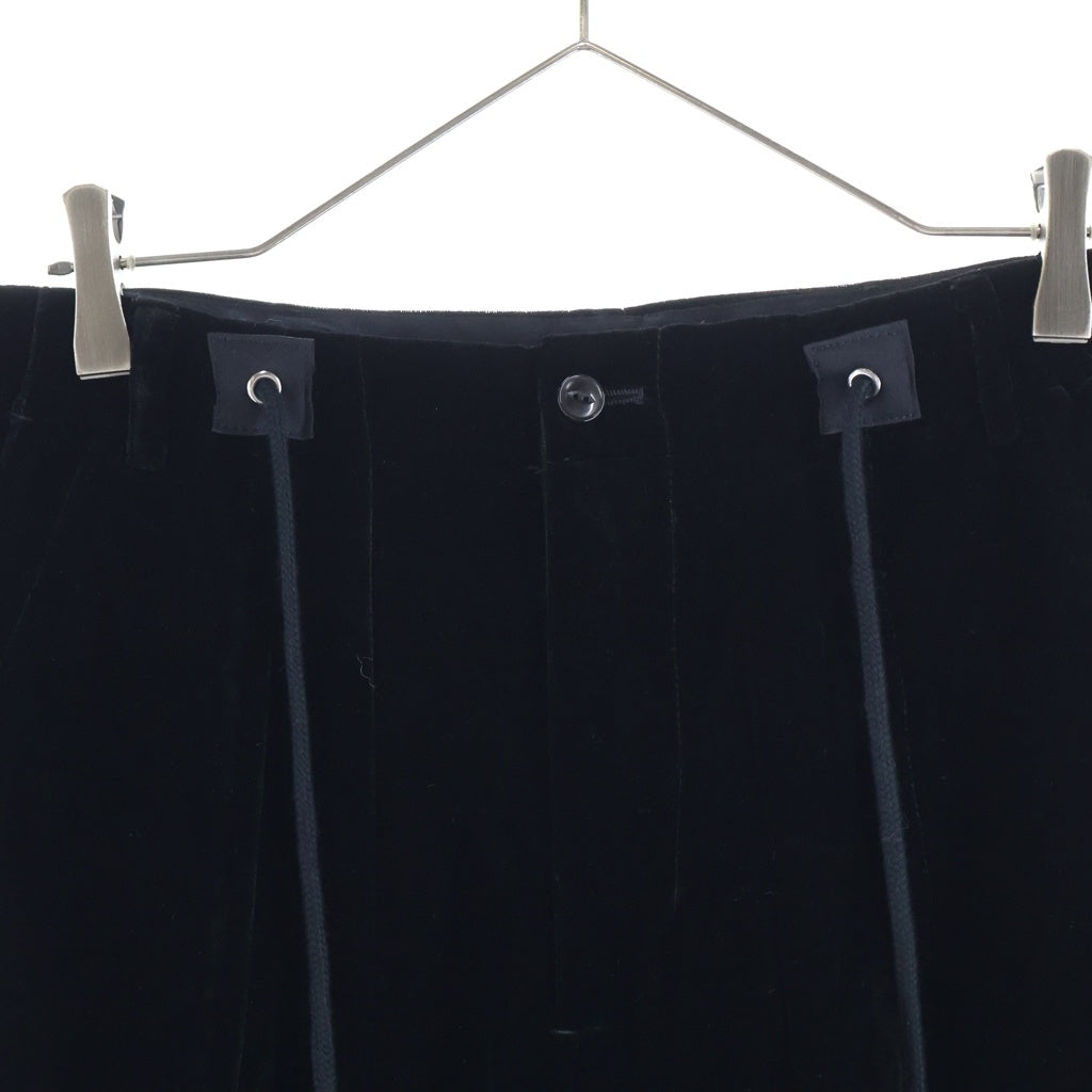 MADISONBLUE(マディソンブルー) ベロアセットアップ ジャケット×パンツ フェイクパール ブラック MB254-5020 レディース
