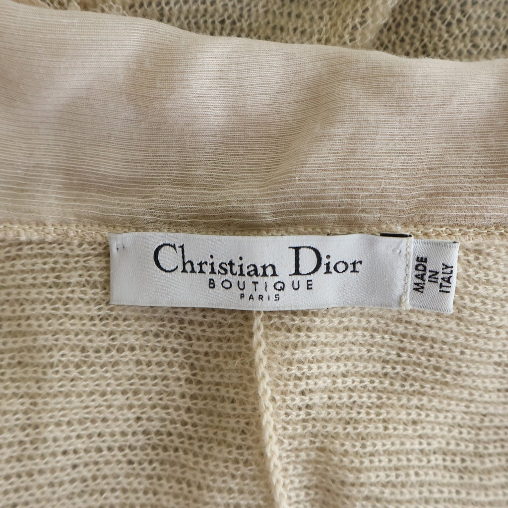 Christian Dior(クリスチャンディオール) ショート丈レースブラウス ベージュ カシミヤ VNGL45300 レディース