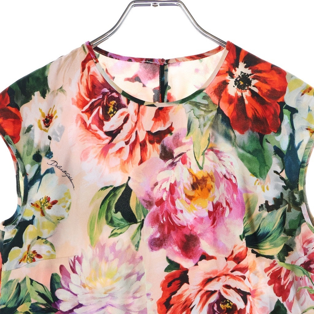 DOLCE & GABBANA(ドルチェアンドガッバーナ) 花柄セットアップ ブラウス×スカート マルチカラー シルク TO-F73A9T/FSRKN レディース