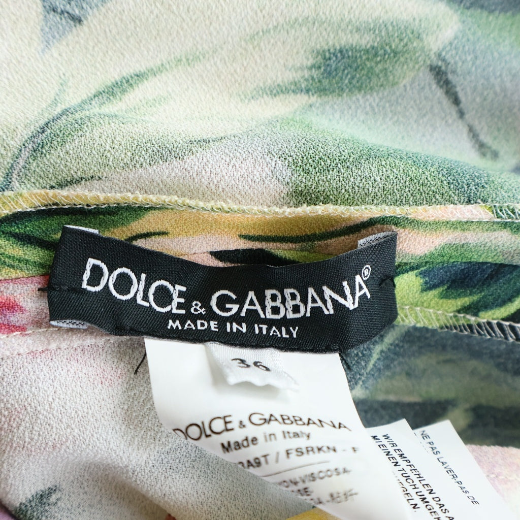DOLCE & GABBANA(ドルチェアンドガッバーナ) 花柄セットアップ ブラウス×スカート マルチカラー シルク TO-F73A9T/FSRKN レディース