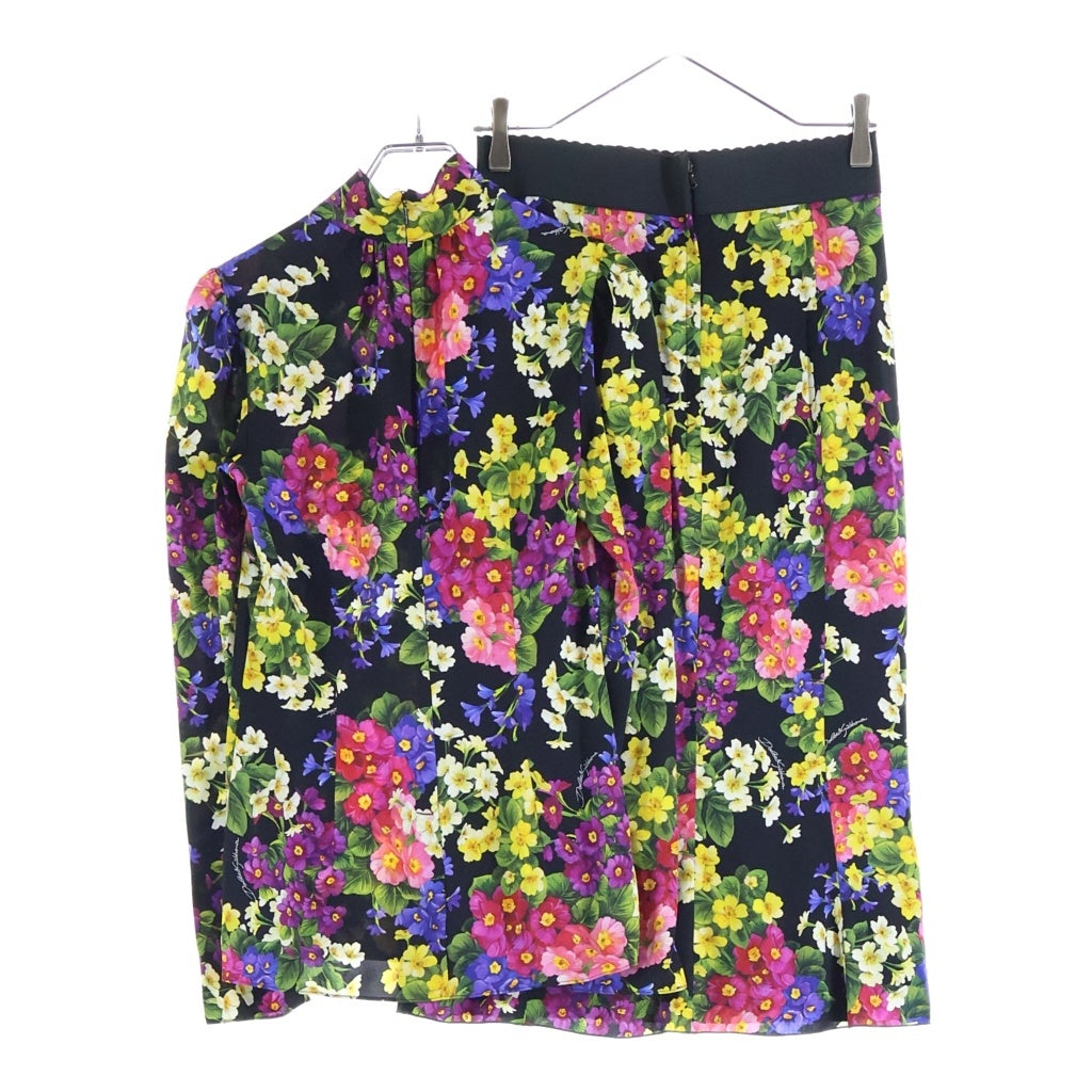 DOLCE & GABBANA(ドルチェアンドガッバーナ) 花柄セットアップ ブラウス×スカート マルチカラー シルク BL-F72P2T/FSAVF-C レディース