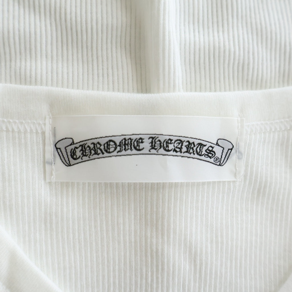 CHROME HEARTS(クロムハーツ) Vネック半袖Tシャツ カットソー ホワイト
