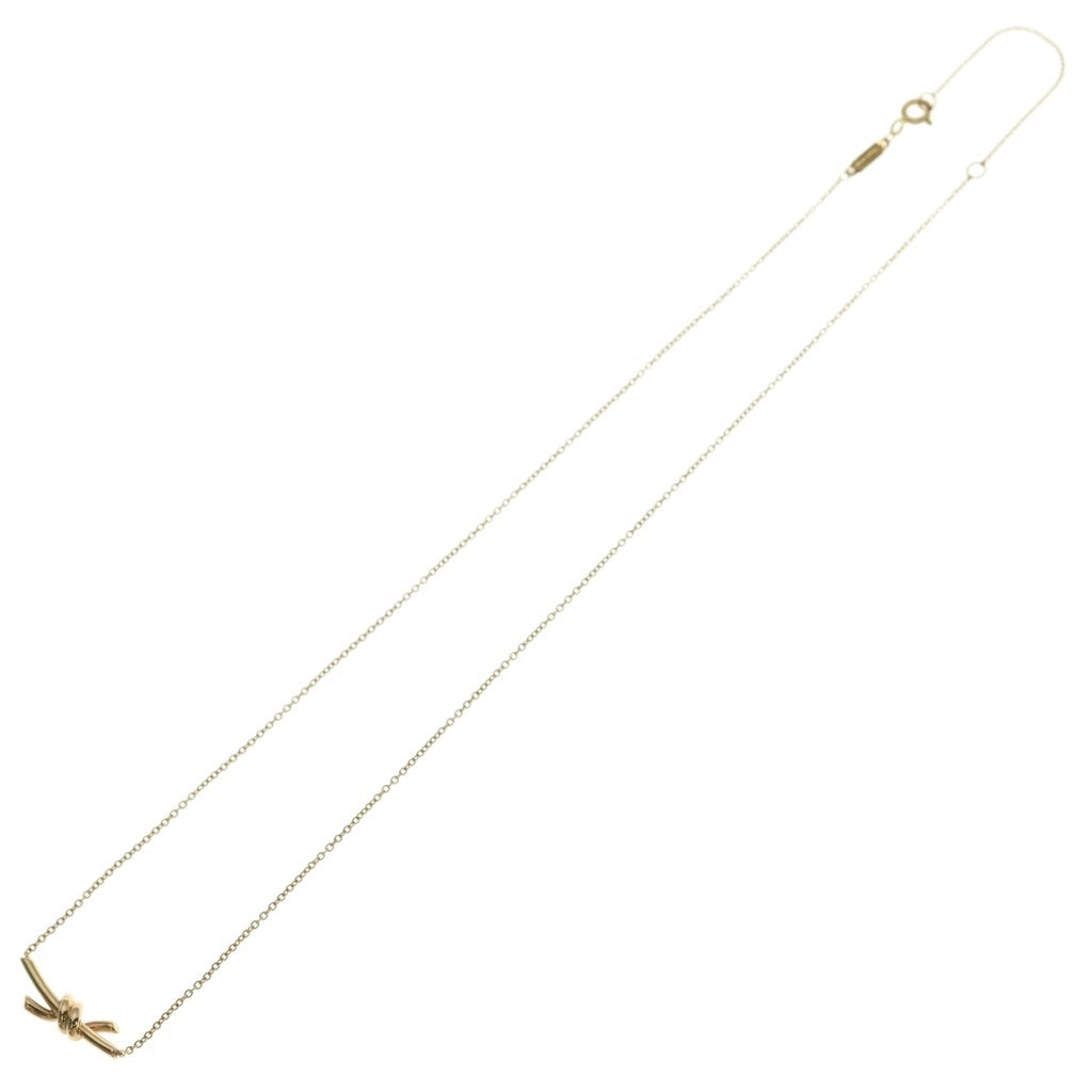 TIFFANY & Co.(ティファニー) ノット スモール ネックレス ペンダント チェーン ピンクゴールド Au750PG レディース
