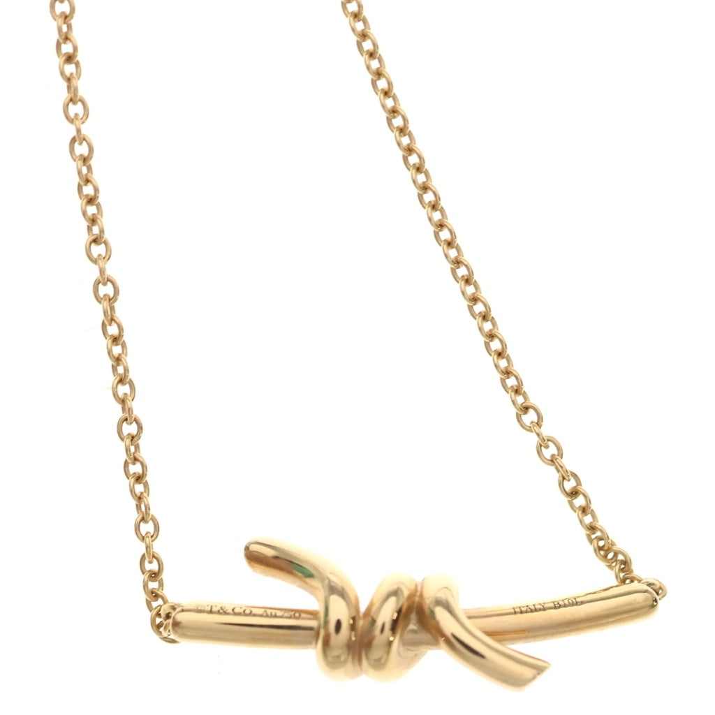 TIFFANY & Co.(ティファニー) ノット スモール ネックレス ペンダント チェーン ピンクゴールド Au750PG レディース