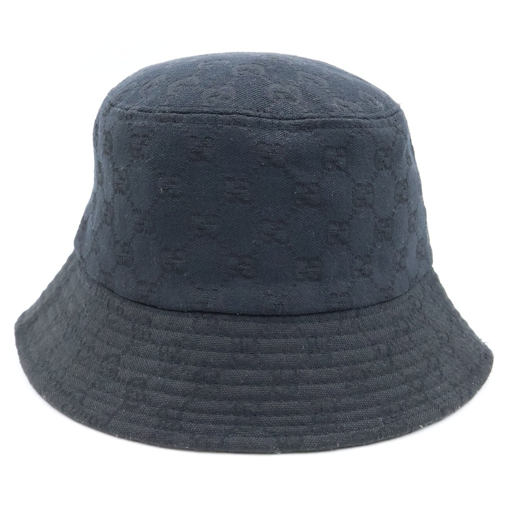 GUCCI(グッチ) GGキャンバス バケットハット バケハ キャップ 帽子 ブラック レディース