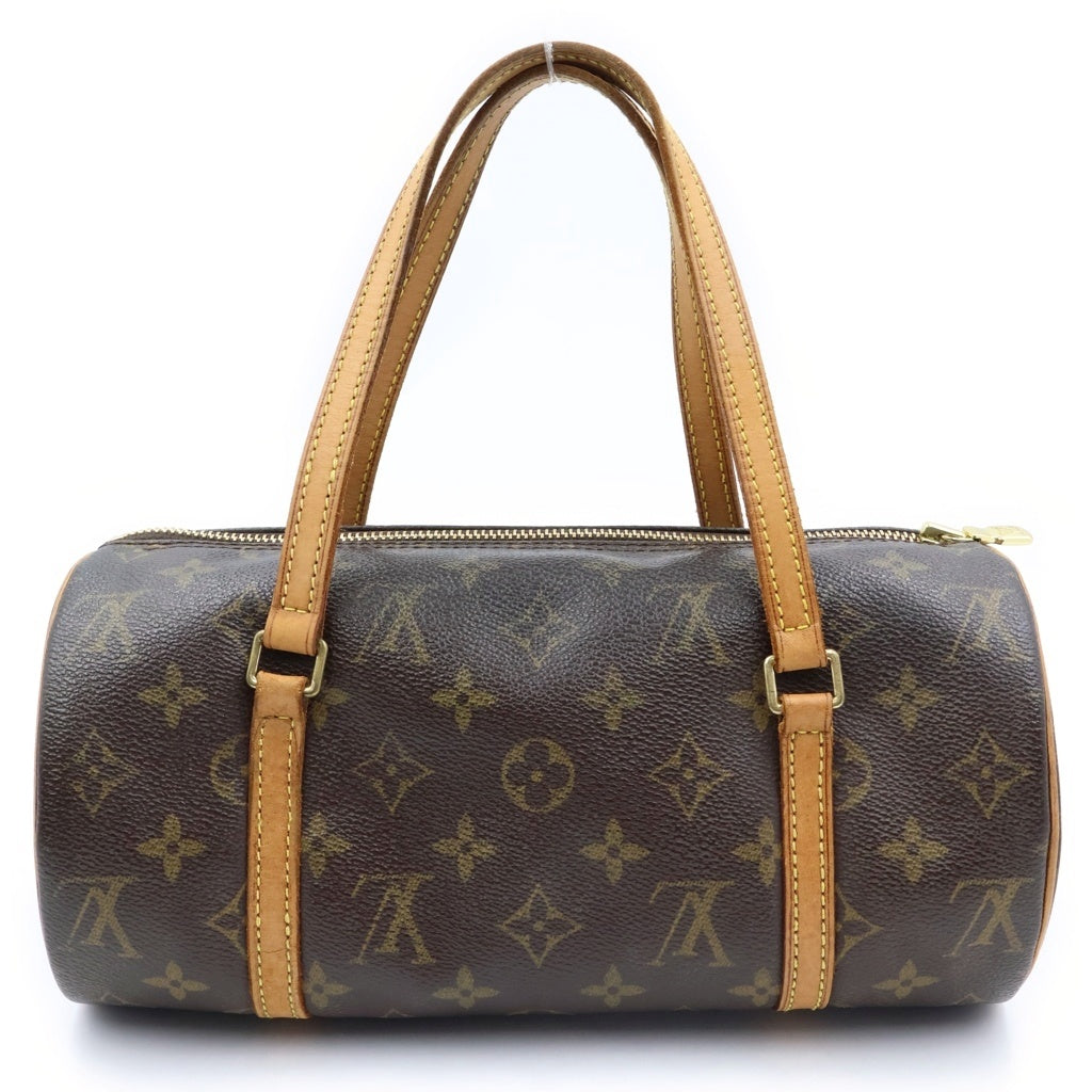LOUIS VUITTON(ルイヴィトン) モノグラム パピヨン26 ハンドバッグ ブラウン レザー×PVC M51386 ゴールド金具 レディース