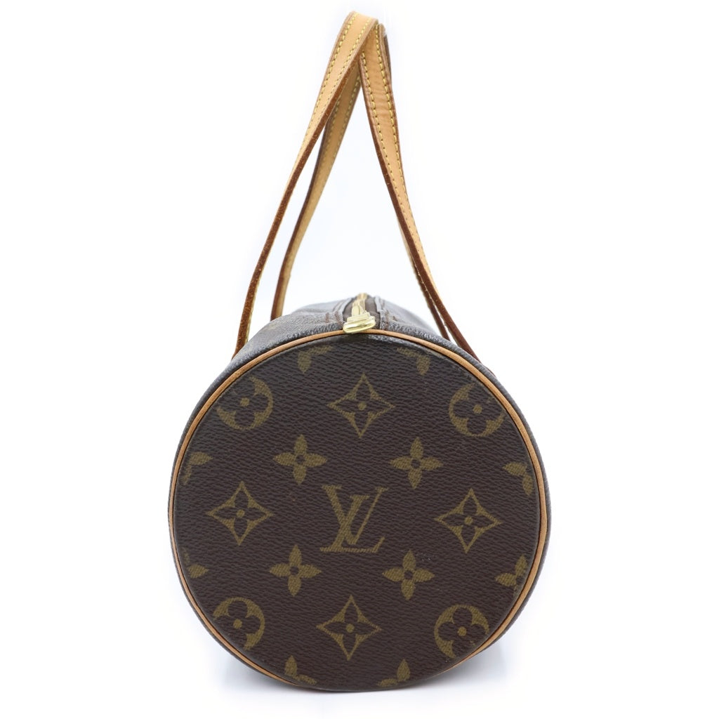 LOUIS VUITTON(ルイヴィトン) モノグラム パピヨン26 ハンドバッグ ブラウン レザー×PVC M51386 ゴールド金具 レディース