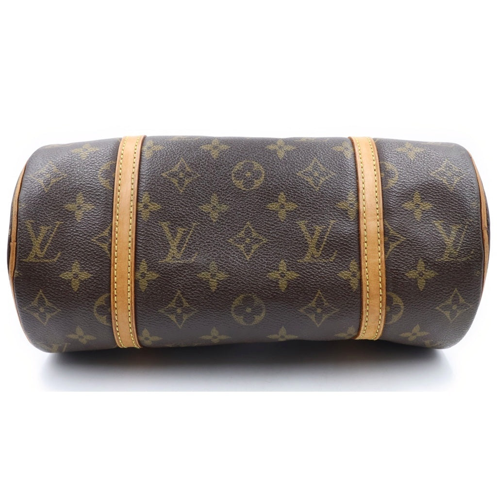 LOUIS VUITTON(ルイヴィトン) モノグラム パピヨン26 ハンドバッグ ブラウン レザー×PVC M51386 ゴールド金具 レディース