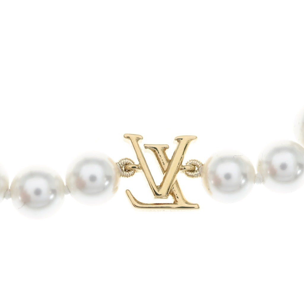 LOUIS VUITTON(ルイヴィトン) ネックレス・マイ LVパール ペンダント ホワイト×ゴールド GP M01990 レディース