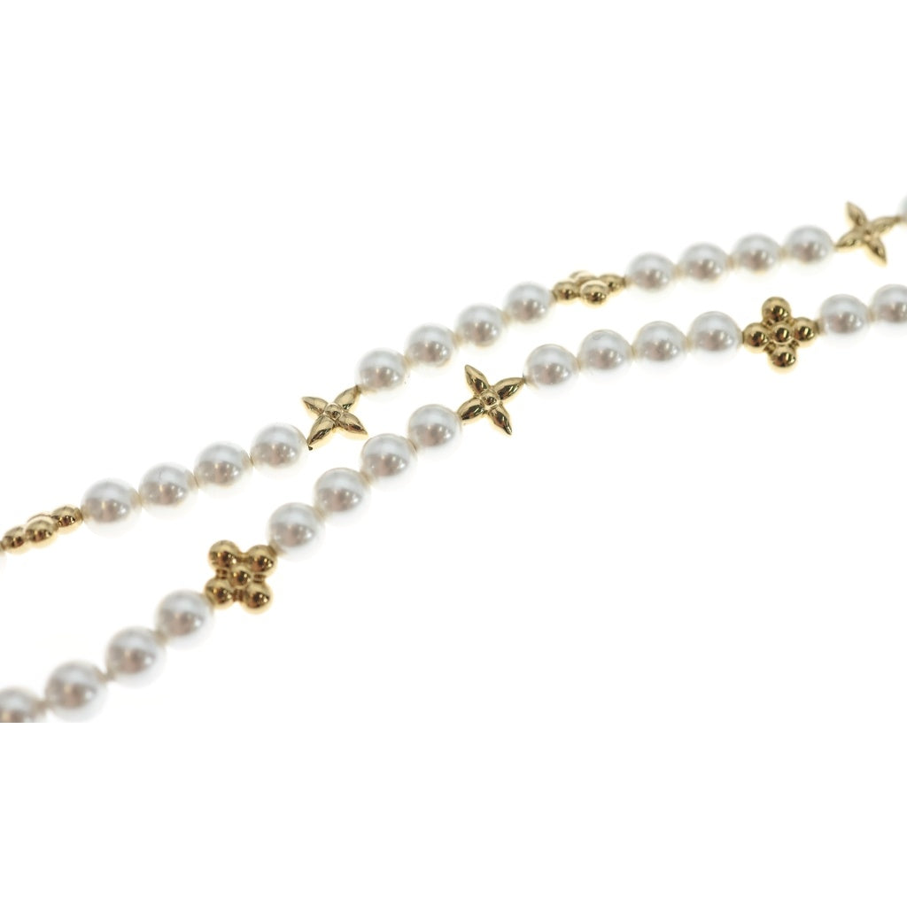 LOUIS VUITTON(ルイヴィトン) ネックレス・マイ LVパール ペンダント ホワイト×ゴールド GP M01990 レディース