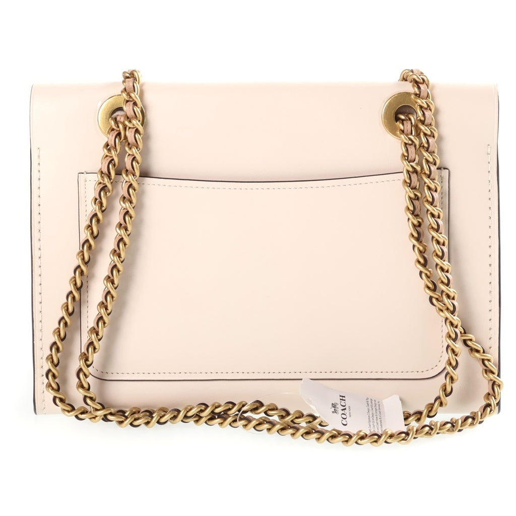 COACH(コーチ) パーカーウィズカットアウトティー ローズ ショルダーバッグ ピンクベージュ レザー 25160 ゴールド金具 レディース