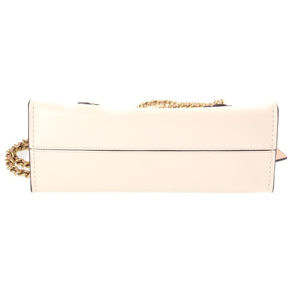 COACH(コーチ) パーカーウィズカットアウトティー ローズ ショルダーバッグ ピンクベージュ レザー 25160 ゴールド金具 レディース