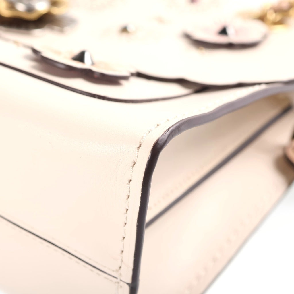 COACH(コーチ) パーカーウィズカットアウトティー ローズ ショルダーバッグ ピンクベージュ レザー 25160 ゴールド金具 レディース