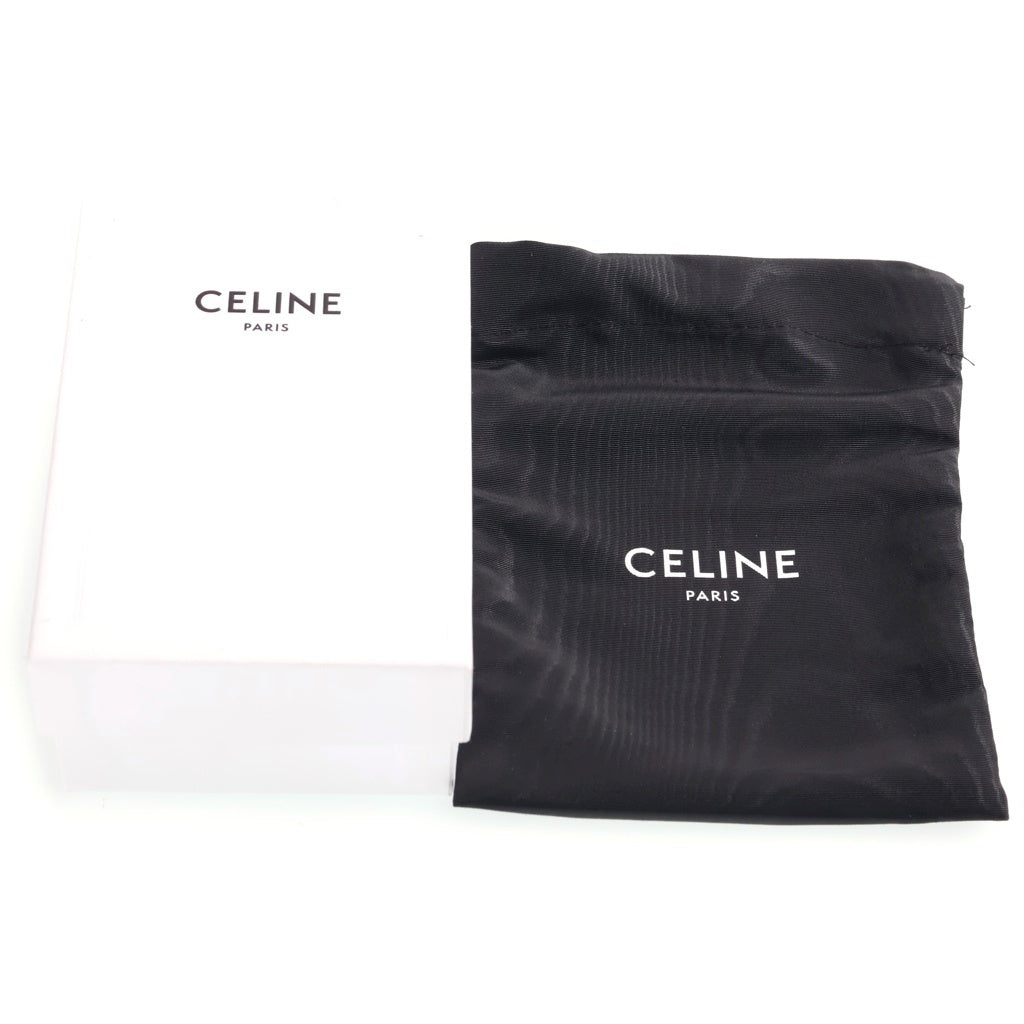 CELINE(セリーヌ) スモールフラップウォレットトリオンフ 三つ折り財布 ウォレット ブラウン シャイニーカーフスキン レザー 10D783DPV ゴールド金具 レディース