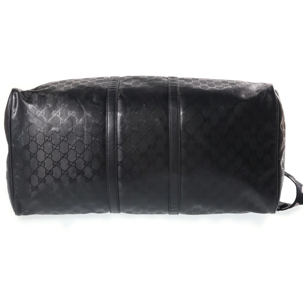 GUCCI(グッチ) グッチシマ 2WAYボストンバッグ ハンドバッグ トラベルバッグ ショルダーバッグ ブラック レザー 206500 シルバー金具