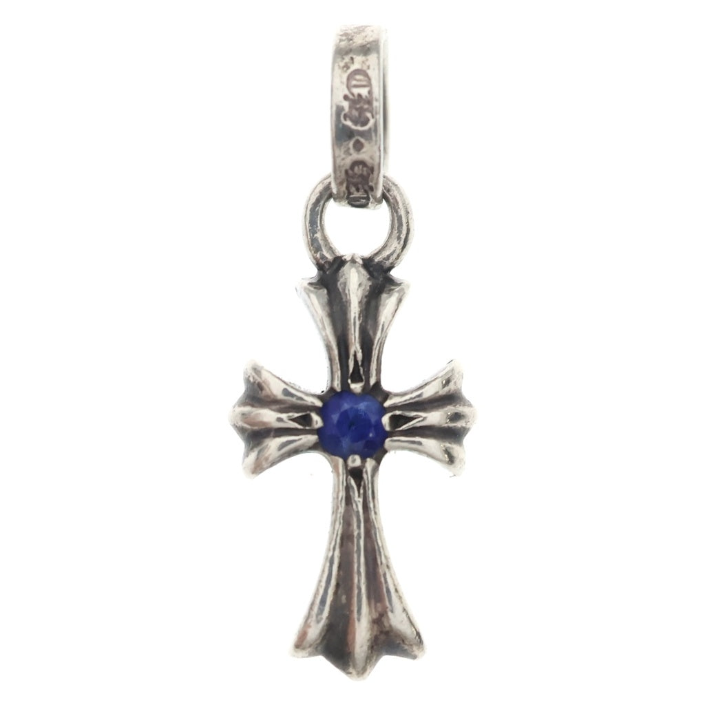 CHROME HEARTS(クロムハーツ) CRS BBYFAT P SAP ベイビーファットクロス PAVEサファイア ペンダントトップ シルバー BCA236
